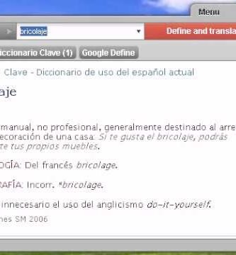 ¿Qué clase de palabra es bricolaje?