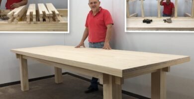 cómo construir una mesa de trabajo para oficinas modernas