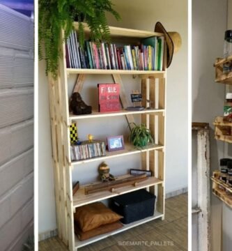 cómo hacer estanterías con madera reciclada que puedes hacer en familia