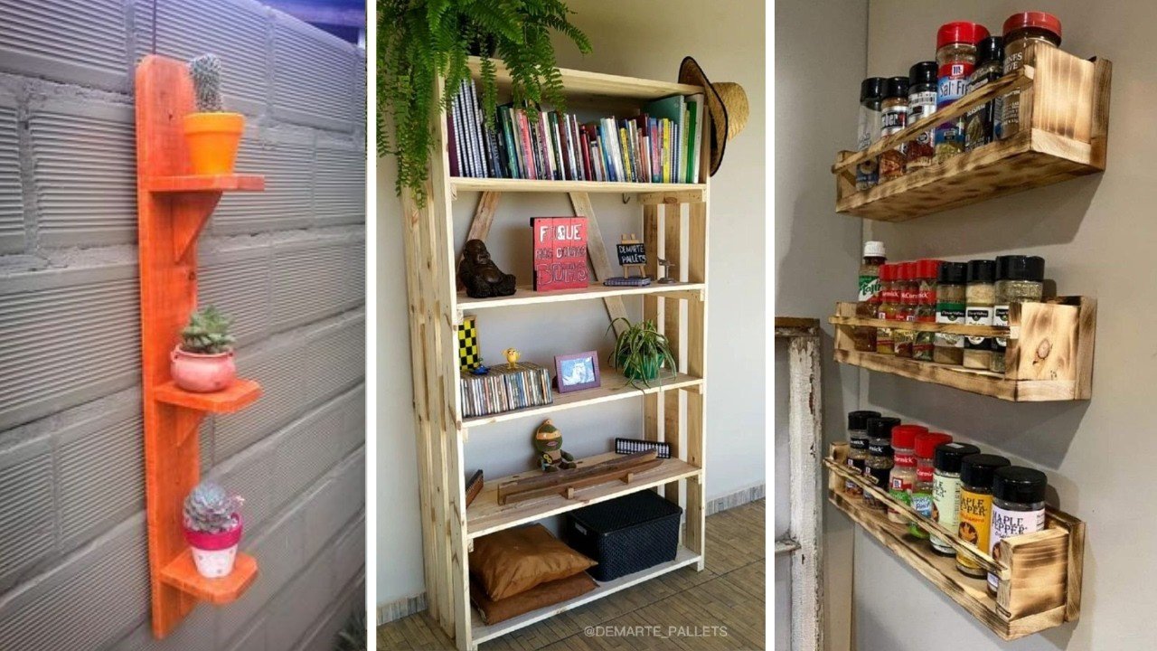 cómo hacer estanterías con madera reciclada que puedes hacer en familia