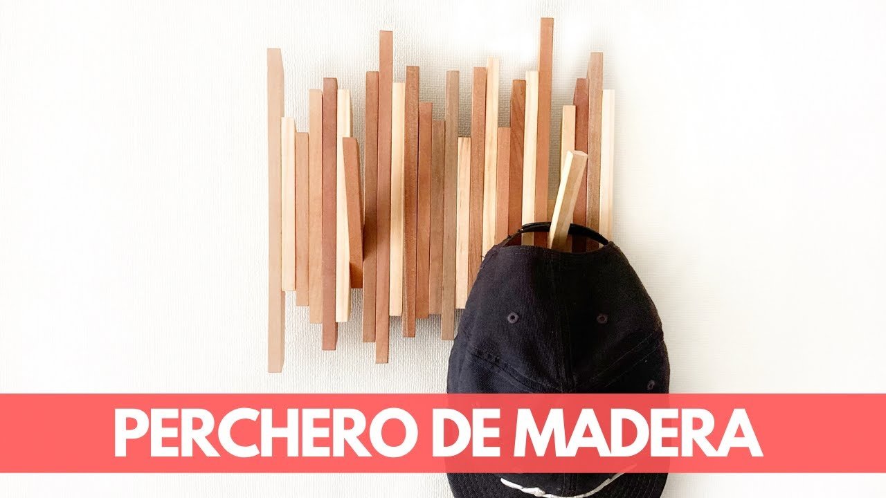 cómo hacer un perchero de madera con materiales reciclados
