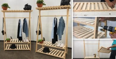 cómo hacer un perchero de madera ideal para espacios multifuncionales