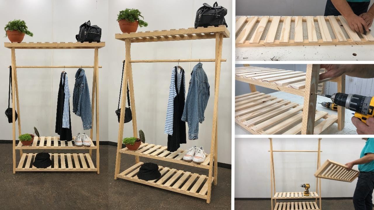 cómo hacer un perchero de madera ideal para espacios multifuncionales